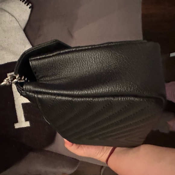 Black and silver envelope style shoulder or crossbody bag. - Picture 6 of 8